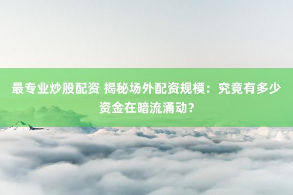 最专业炒股配资 揭秘场外配资规模：究竟有多少资金在暗流涌动？